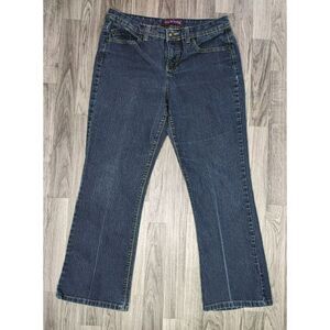 (3/$35) Gloria Vanderbilt Size 12 Short Pockets Embroidered Straight Leg Jeans